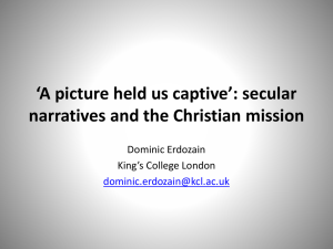 A picture held us captive*: secular narratives and the Christian mission