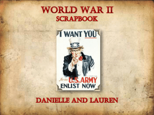 World War II Scrapbook Danielle and Lauren
