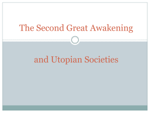 The Second Great Awakening and Utopian Societies PPT