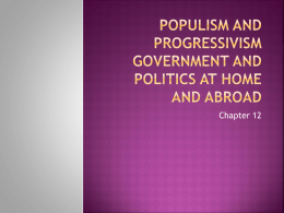 populism vs progressivism