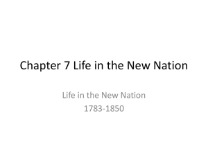 A3 Chapter 7 Life in the New Nation - sochausva