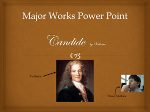 Major Works Power Point Candide