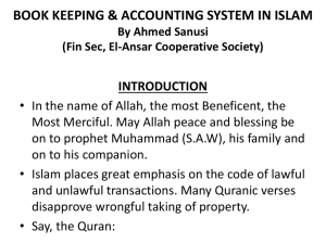 book keeping & accounting system in islam