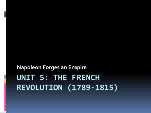 Napoleon Forges an Empire - Montgomery County Schools