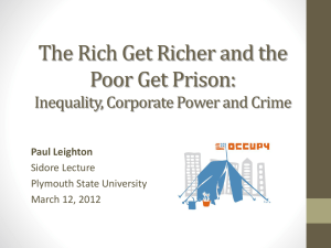 Inequality, Corporate Power and Crime
