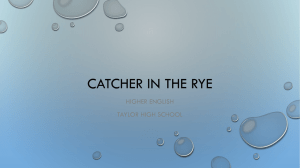 Catcher IN THE RYE - Taylor High School