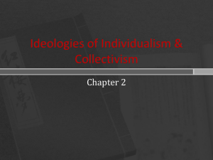 Ideologies of Individualism & Collectivism