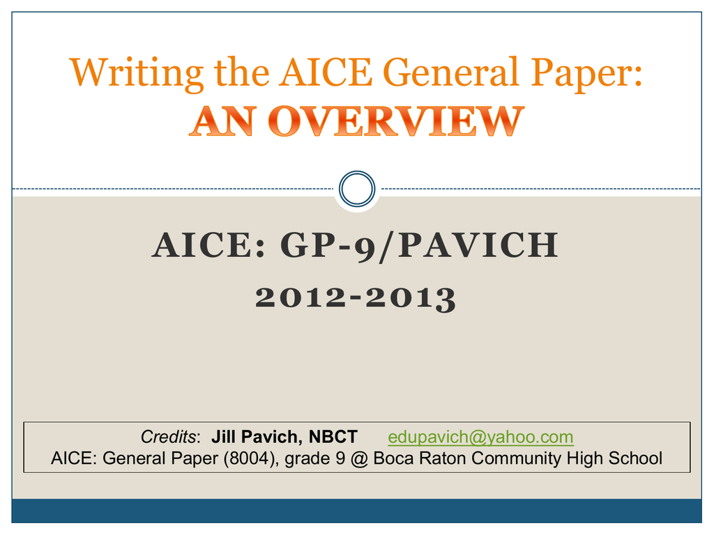 aice general paper essay prompts