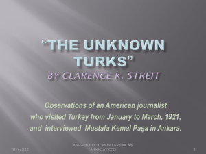 *The Unknown Turks* By Clarence K. Streit