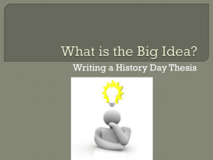 What is the Big Idea?