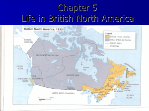 Chapter 5 Life in British North America