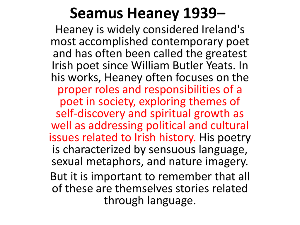the forge heaney