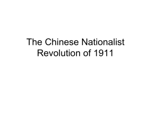 Nationalist Revolutions in China