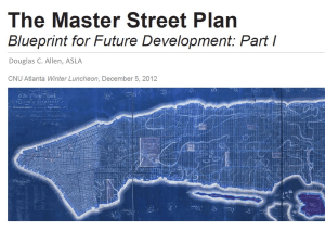 Part 1 – History - The Master Street Plan