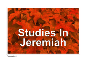 01 Jeremiah 1v1-19 The Call Of God