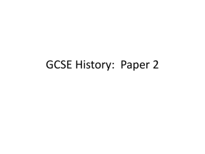 GCSE History: Paper 2
