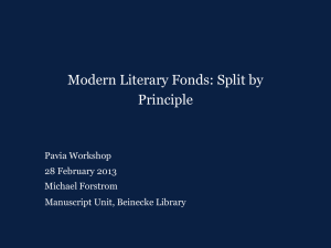 Modern Literary Fonds: Split by Principle