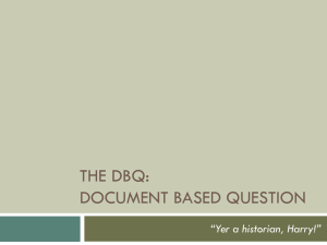 The DBQ: Document Based Question