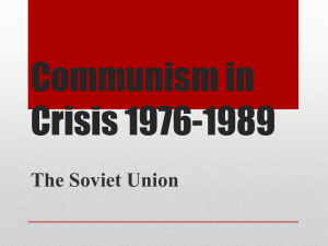 Communism in Crisis 1976-1989
