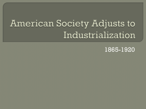 American Society Adjusts to Industrialization