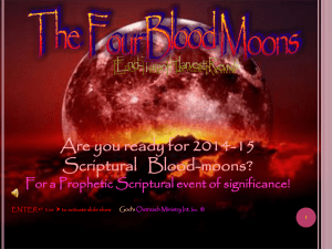 Four Blood Moons - God`s Outreach Ministry Int