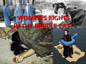 WOMEN`S RIGHTS middle east Ben Gertz