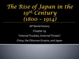 The Rise of Japan in the 19th Century (1800 * 1914)