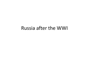 Russia after the WWI