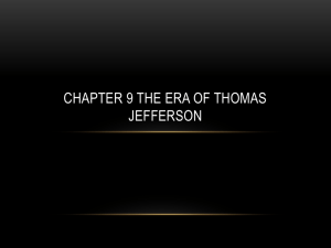 Chapter 9 The Era of Thomas Jefferson