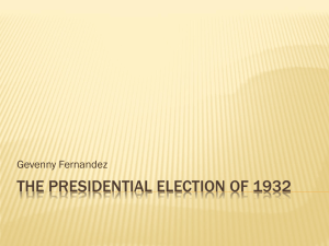 The Presidential Election of 1932