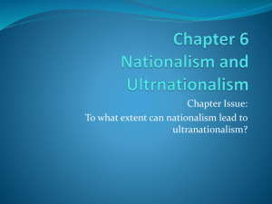 Chapter 6 Nationalism and Ultrnationalism