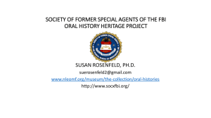 society of former special agents of the fbi oral history heritage project
