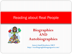 Reading about Real People - teachingenglishlanguagearts.com