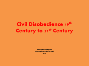 Introduction to Civil Disobedience