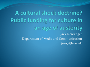 Public funding for culture in an age of austerity