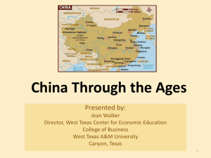China Through the Ages - Texas Council on Economic Education