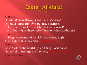Easter Alleluia! Michael Mangan