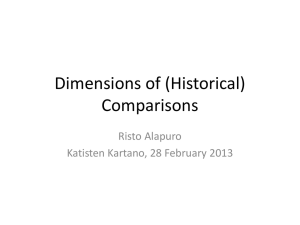 Dimensions of (Historical) Comparisons