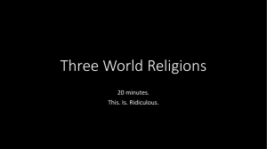 Three World Religions - Worship, Downtown (in Cobourg)