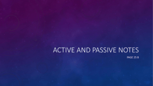 Active and Passive notes