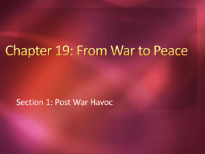 Chapter 19: From War to Peace