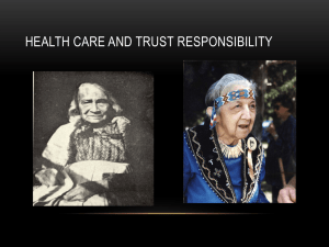Health Care and Trust Responsibility