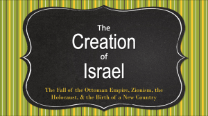 Creation of Israel - Effingham County Schools