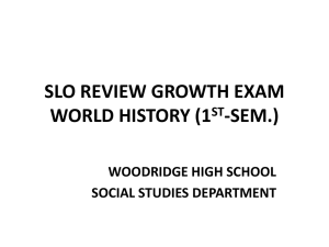 WH Growth Exam - Woodridge High School