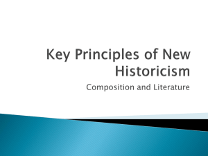 Key Principles of New Historicism