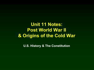 Unit 11 1950s Notes