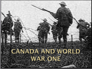 Canada and World War One