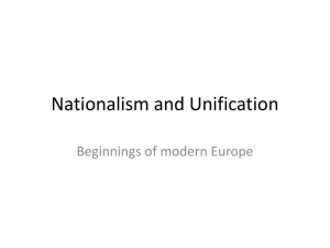 Nationalism and Unification