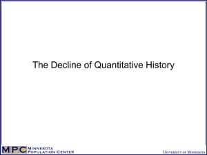 The Decline of Quantitative History