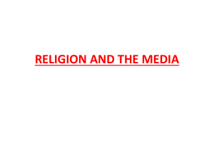 RELIGION AND THE MEDIA